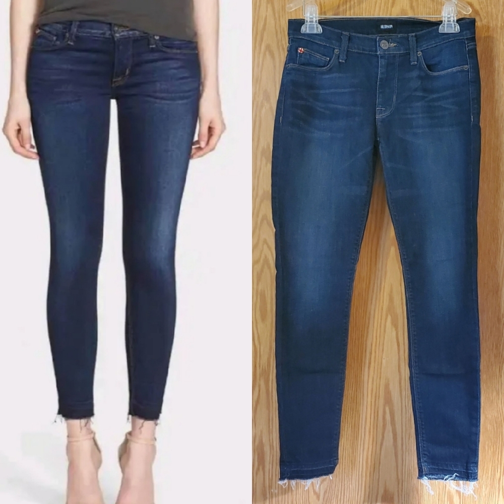 Hudson Krista ankle super skinny jeans with raw hem